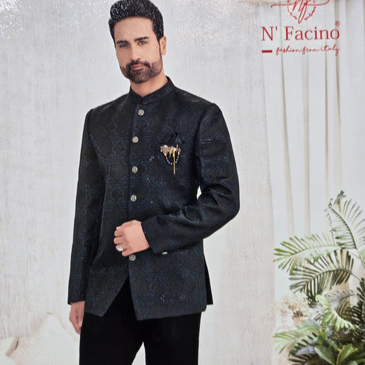 TEAL EMBROIDRED ETHNIC FABRIC