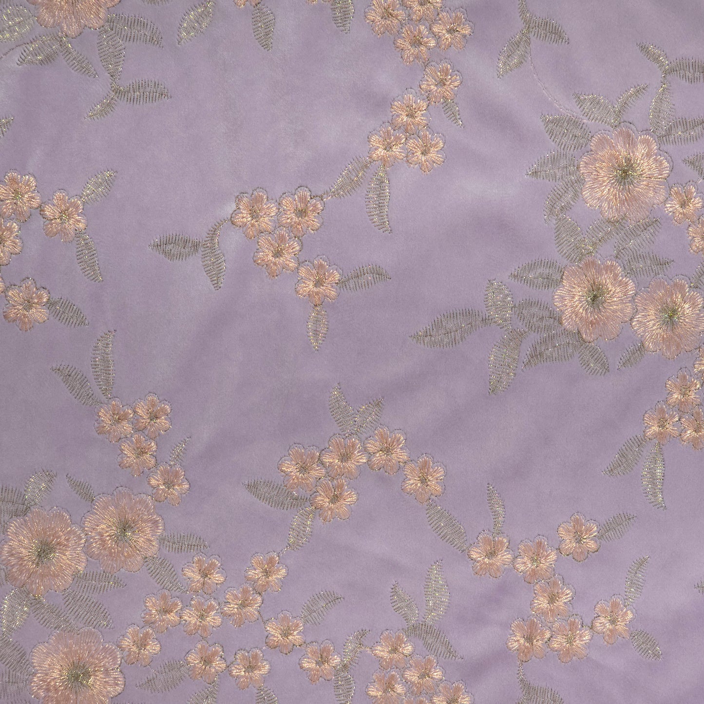ABSOLUTO VELVET MAUVE EMBROIDRED FABRIC