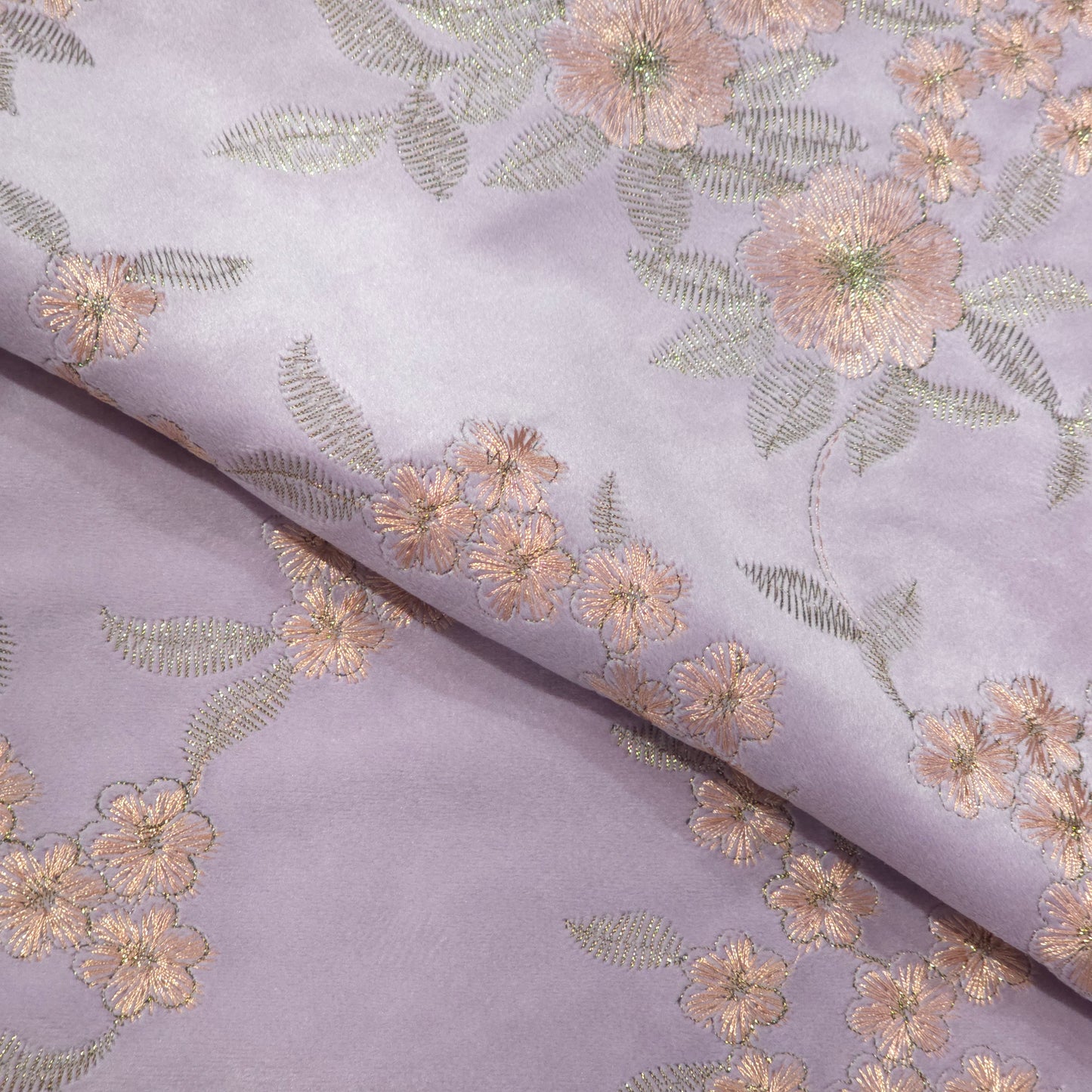 ABSOLUTO VELVET MAUVE EMBROIDRED FABRIC
