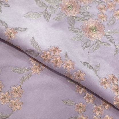 ABSOLUTO VELVET MAUVE EMBROIDRED FABRIC