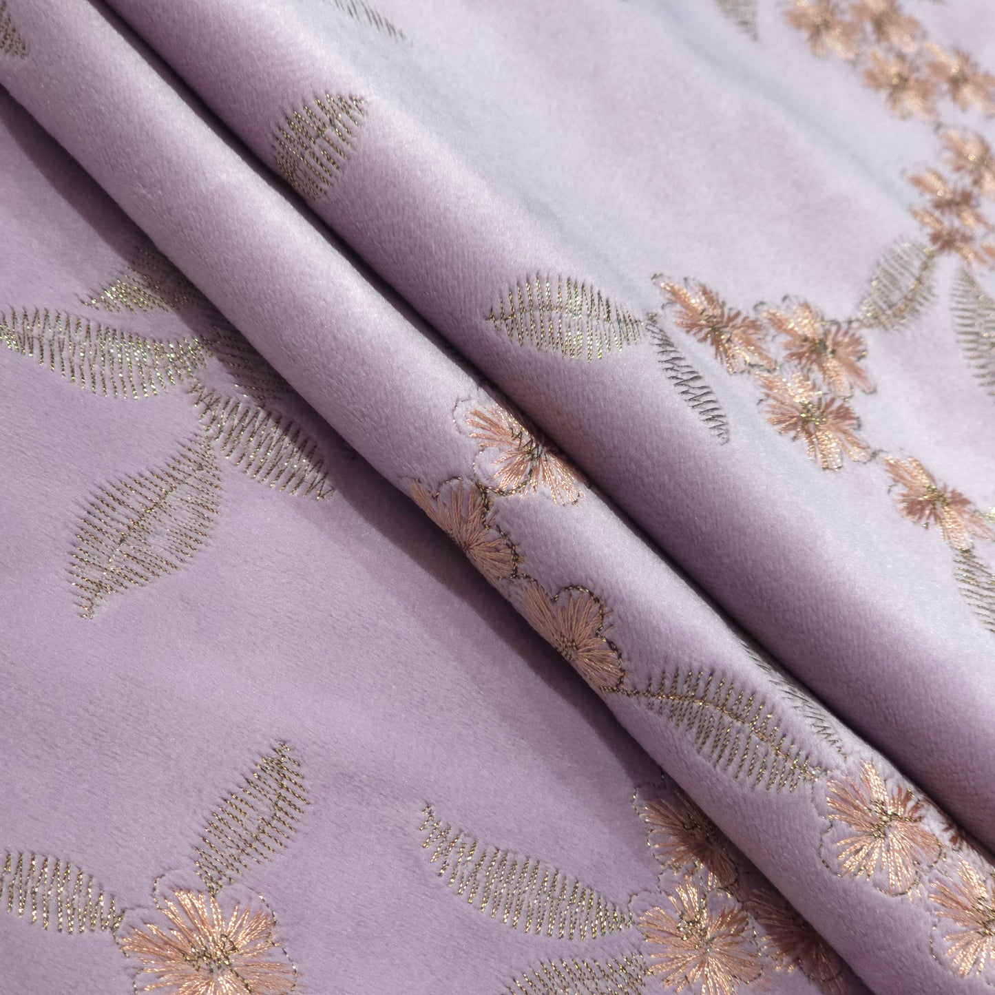 ABSOLUTO VELVET MAUVE EMBROIDRED FABRIC
