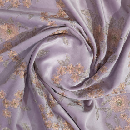 ABSOLUTO VELVET MAUVE EMBROIDRED FABRIC