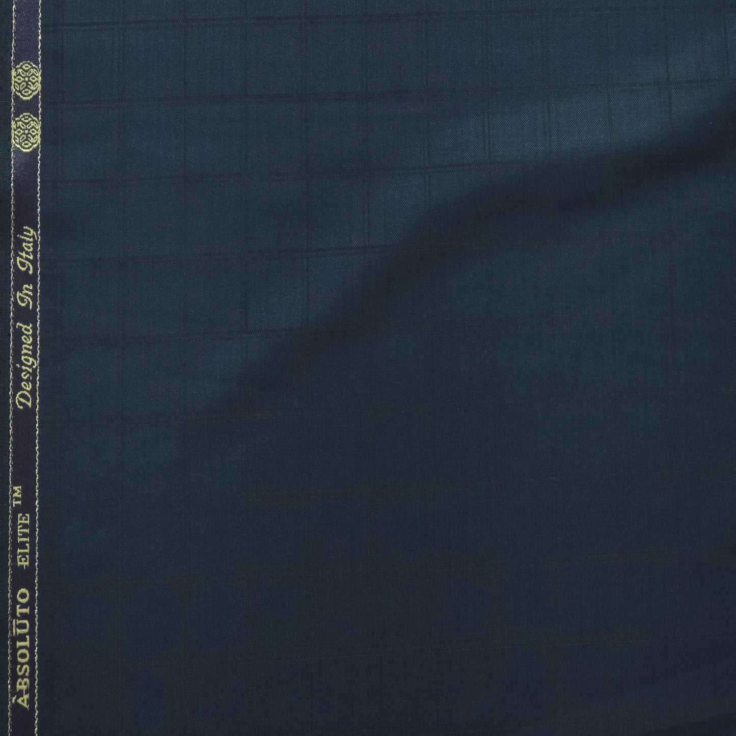 ABSOLUTO WOOL BLENDED BLUE CHECKS SUITING