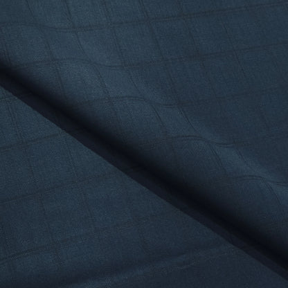 ABSOLUTO WOOL BLENDED BLUE CHECKS SUITING