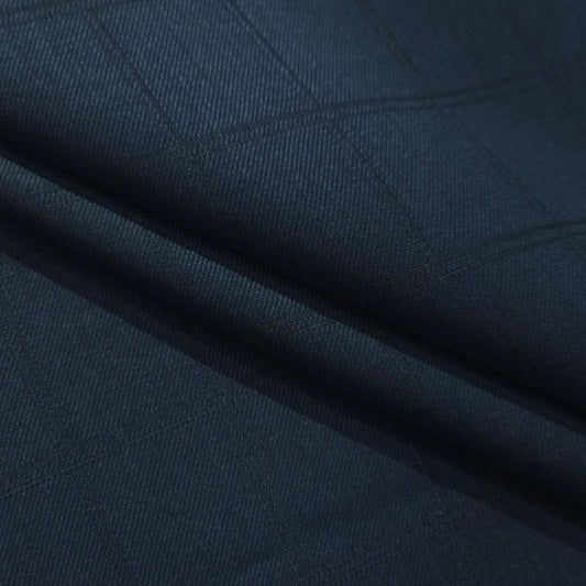 ABSOLUTO WOOL BLENDED BLUE CHECKS SUITING