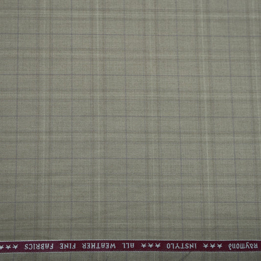 RAYMOND INSTYLO BEIGE CHECKS SUITING