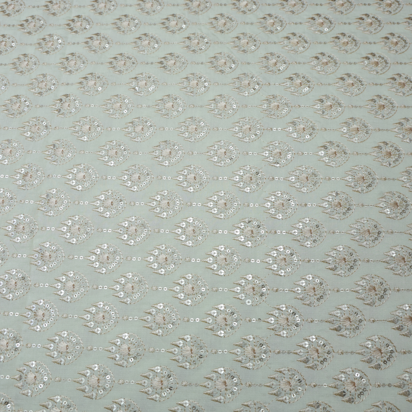 ABSOLUTO RAW SILK BEIGE EMBROIDERD FABRIC