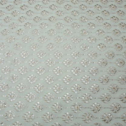 ABSOLUTO RAW SILK BEIGE EMBROIDERD FABRIC