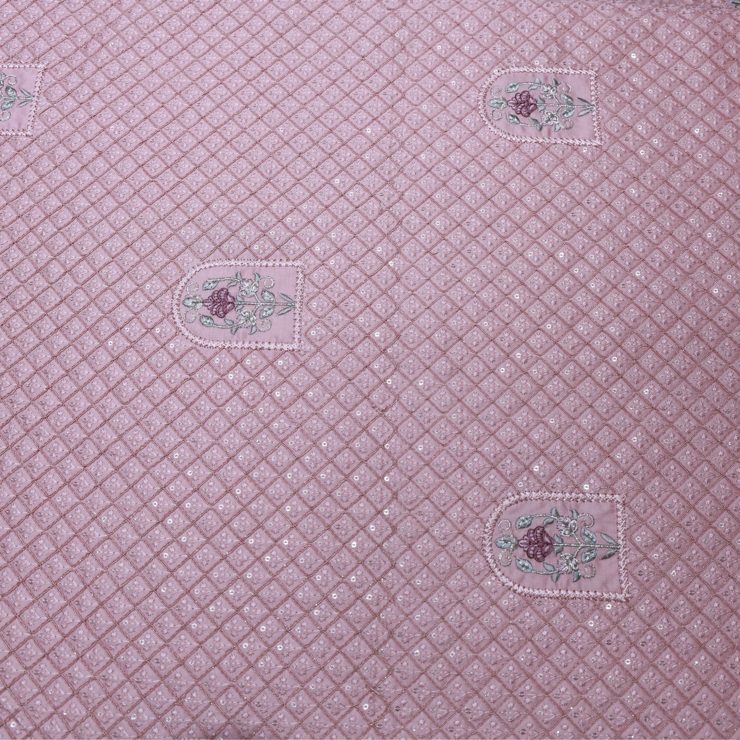PINK EMBROIDERD SHERWANI FABRIC