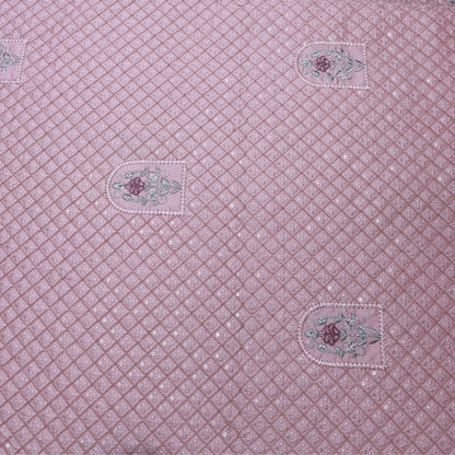 PINK EMBROIDERD SHERWANI FABRIC