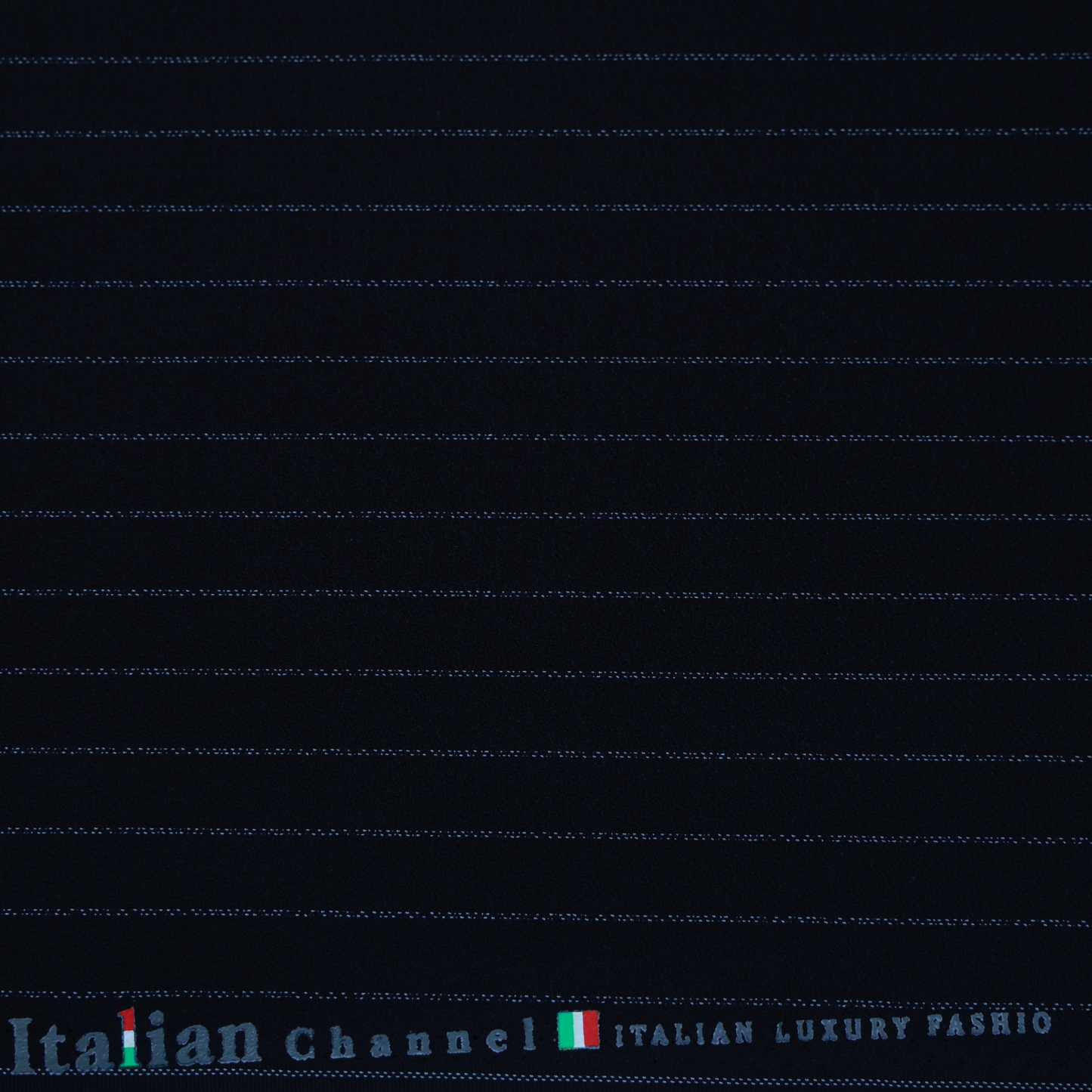 ITALIAN CHANNEL BLACK STRIPS SUITING