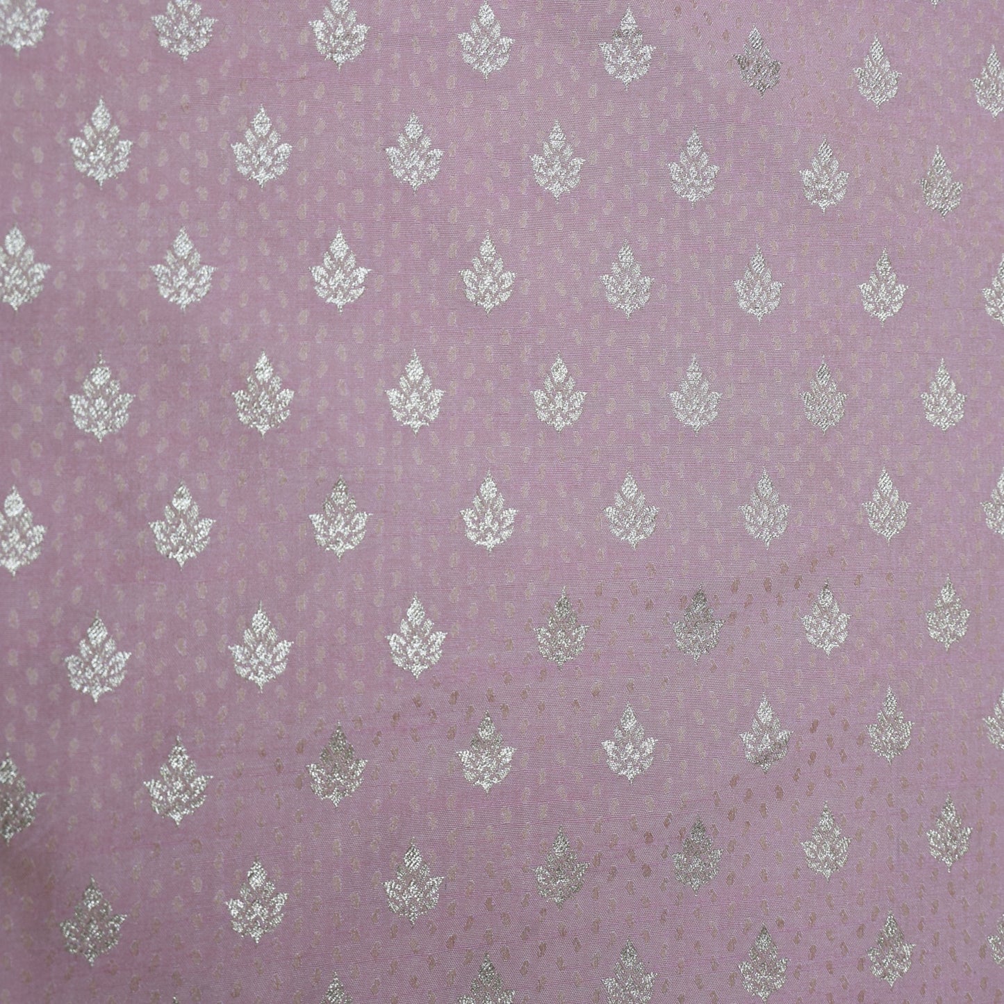 RAW SILK PEACH PRINTED FABRIC