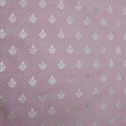 RAW SILK PEACH PRINTED FABRIC