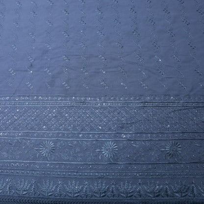 GREY EMBROIDERD KURTA FABRIC