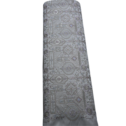 BEIGE EMBROIDERD SHERWANI FABRIC