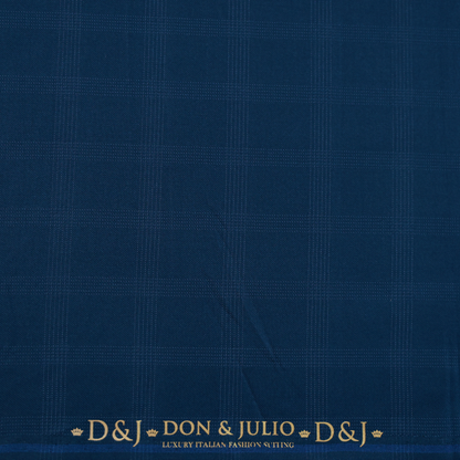D&J TEAL CHECKS SUITING