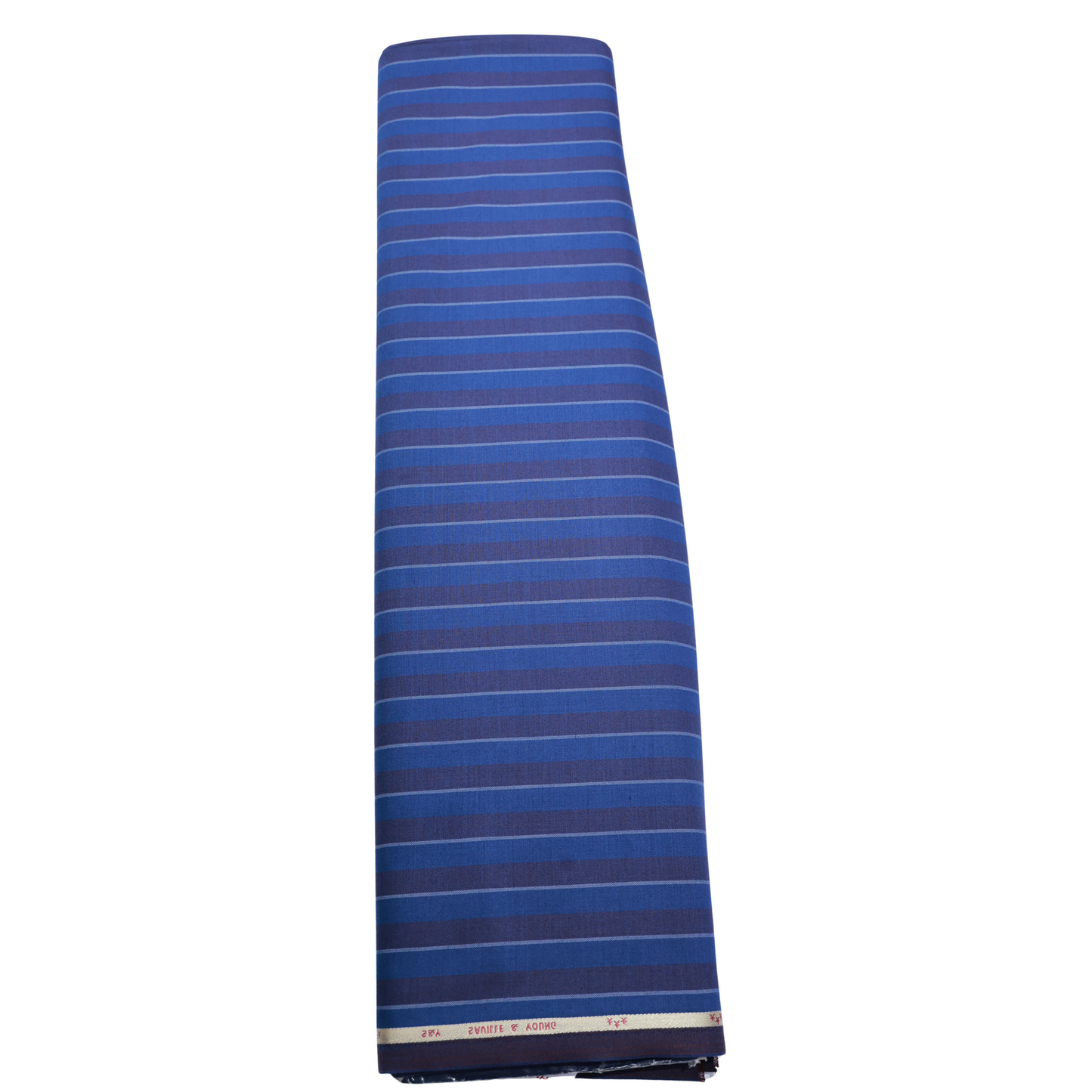 SAVILLE & YOUNG WOOL BLENDED BLUE STRIPS SUITING