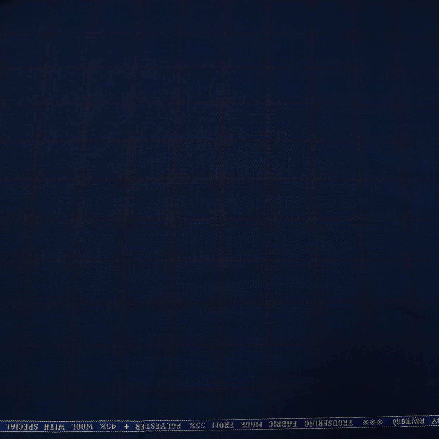 RAYMOND TRENDZ STAR WOOL BLENDED BLUE- RED CHECKS SUITING