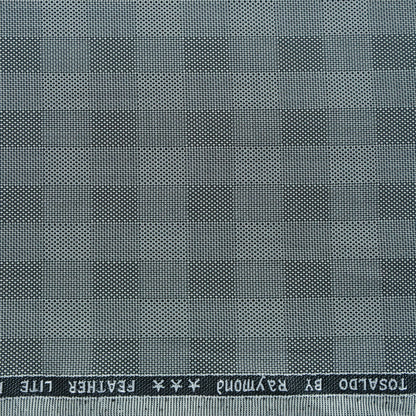 RAYMOND TOSALDO TEXTURED GREY CHECKS SUITING