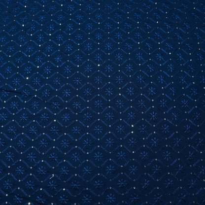 ABSOLUTO  TEAL EMROIDERED  FABRIC