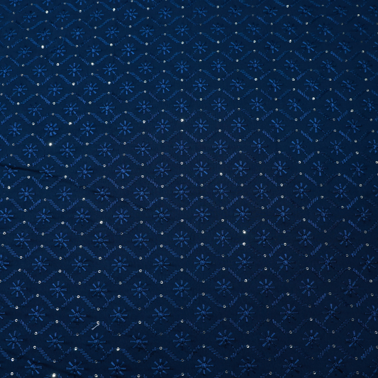 ABSOLUTO  TEAL EMROIDERED  FABRIC