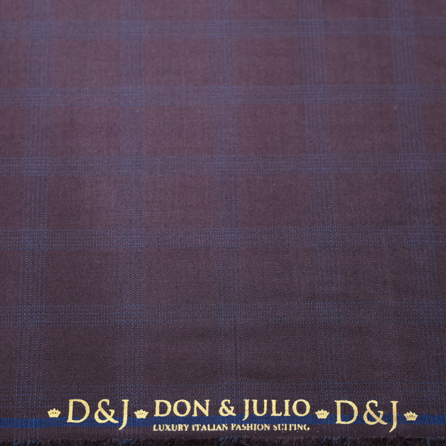 D&J RUST BROWN CHECKS SUITING
