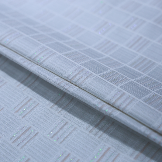 JACQUARD CREAM EMBROIDERD  FABRIC