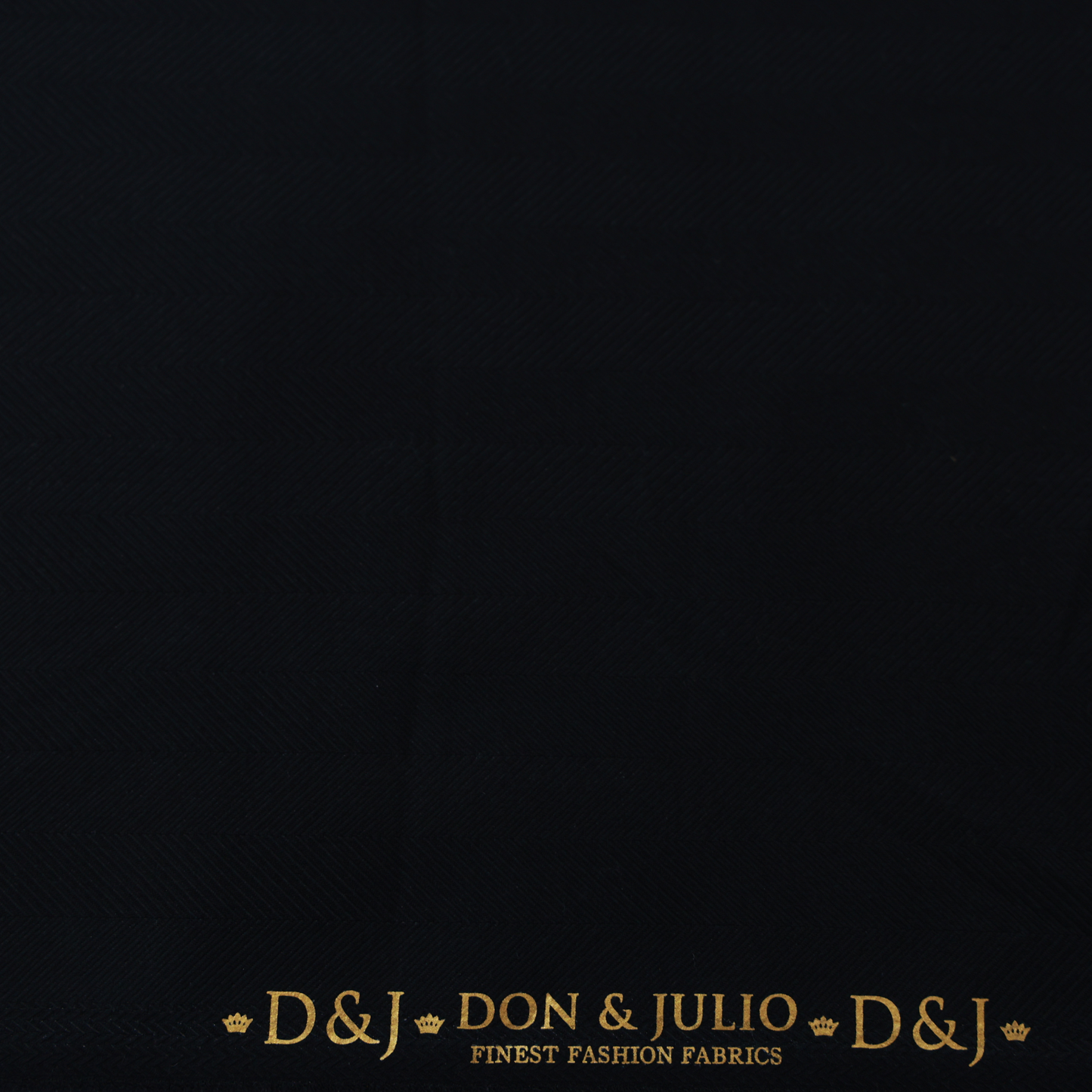 D&J LYCRA BLACK HERRINGBONE SUITING