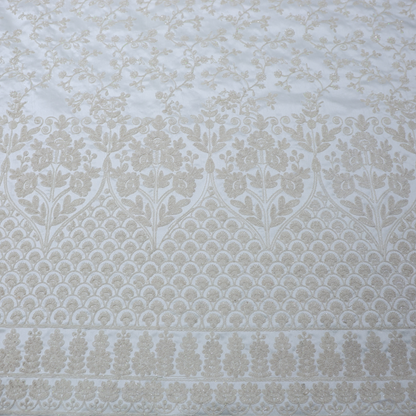 CREAM EMBROIDERD INDOWESTERN FABRIC