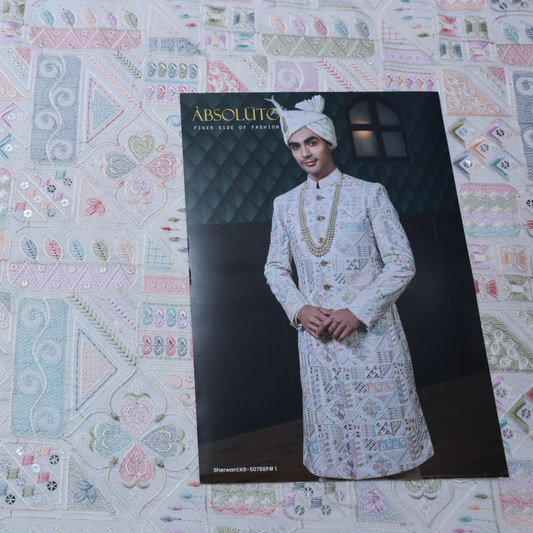 ABSOLUTO  LIGHT PINK EMBROIDERED FABRIC