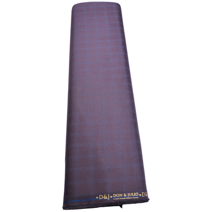 D&J RUST BROWN CHECKS SUITING