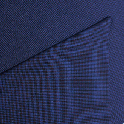 D&J BLUE TEXTURE CHECKS SUITING