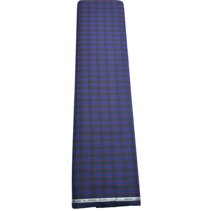 GRADO BLACK WITH RED & BLUE CHECKS SUITING