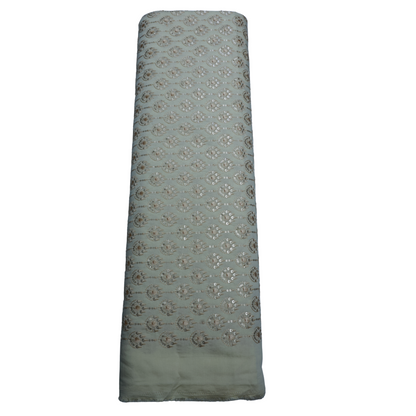 ABSOLUTO RAW SILK BEIGE EMBROIDERD FABRIC