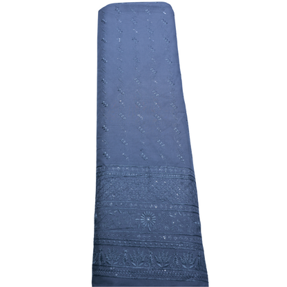 GREY EMBROIDERD KURTA FABRIC