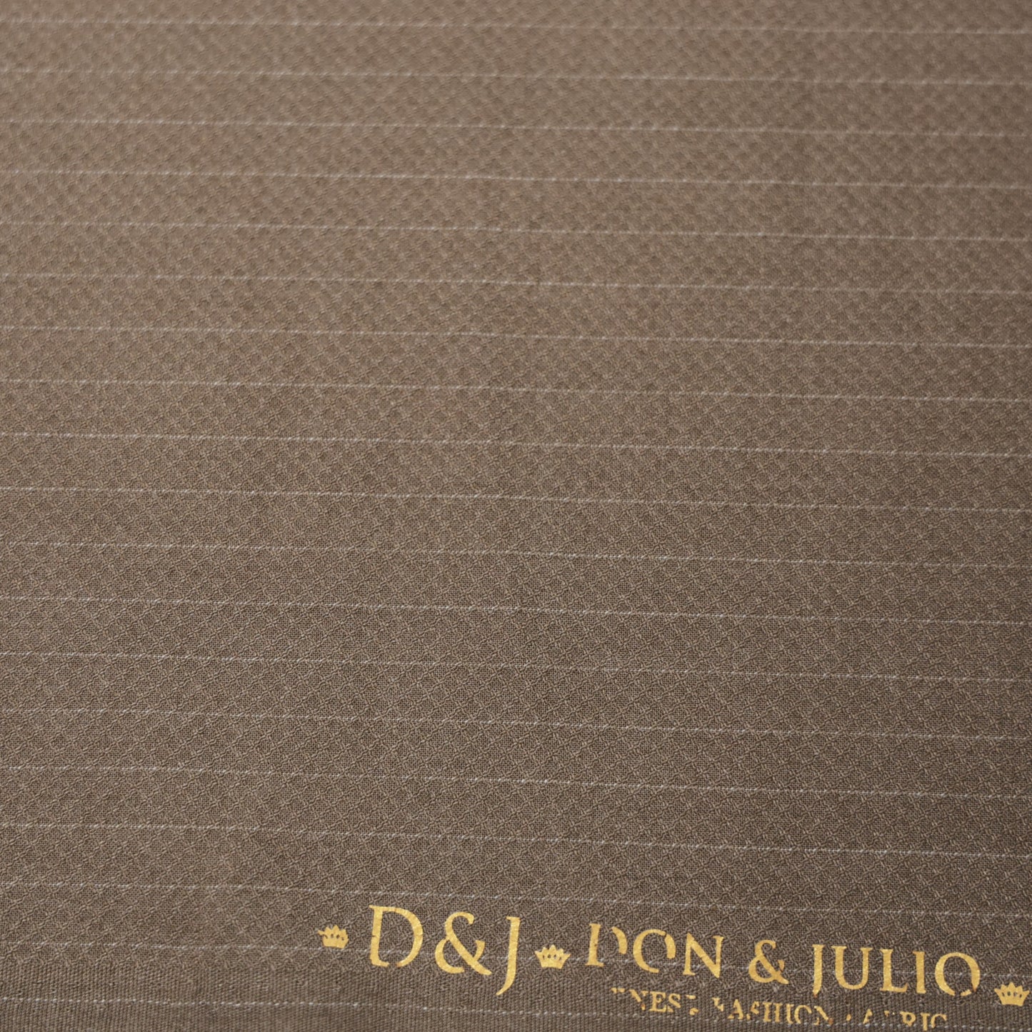 D&J LYCRA BROWN STRIPED SUITING