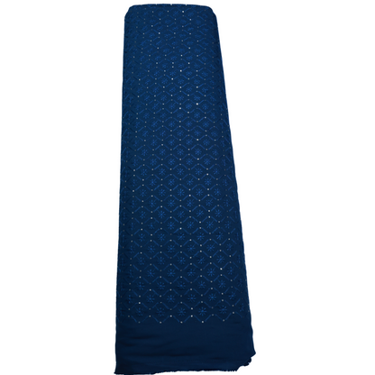 ABSOLUTO  TEAL EMROIDERED  FABRIC