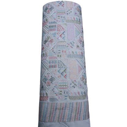 ABSOLUTO  LIGHT PINK EMBROIDERED FABRIC