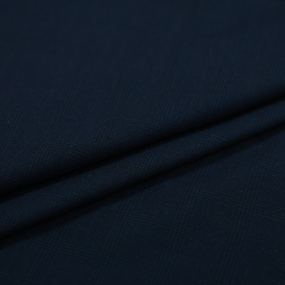 RAYMOND BONANZA NAVY BLUE CHECKS SUITING