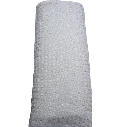 DYEABLE  EMBROIDERD KURTA FABRIC