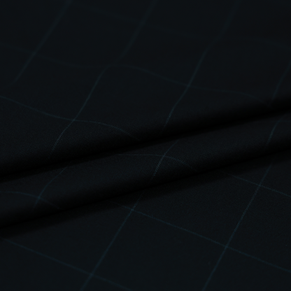 RAYMOND PRIME STRETCH BLACK CHECKS SUITING