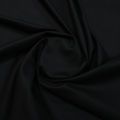 RAYMOND SUPREMO WOOL BLENDED BLACK TEXTURE CHECKS SUITING