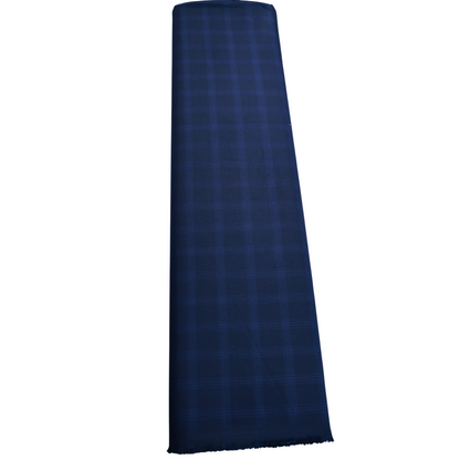 ITALIAN CHANNEL BLUE CHECKS SUITINGS
