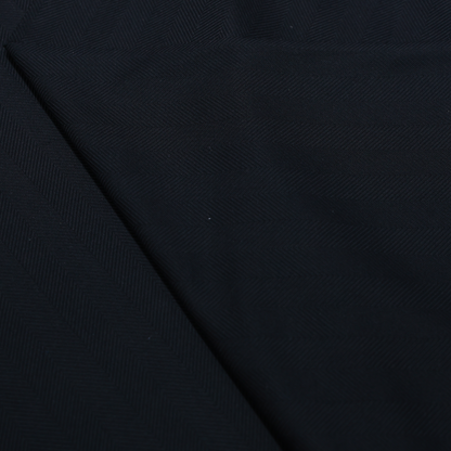 D&J LYCRA BLACK HERRINGBONE SUITING