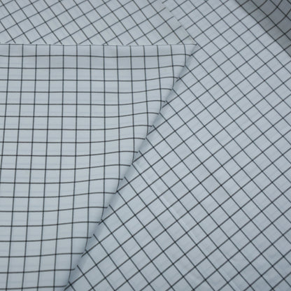 FERRICIO DEITLO PURE COTTON WHITE CHECKS SHIRTING