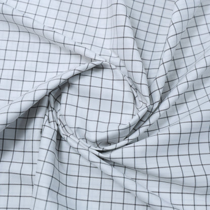 FERRICIO DEITLO PURE COTTON WHITE CHECKS SHIRTING