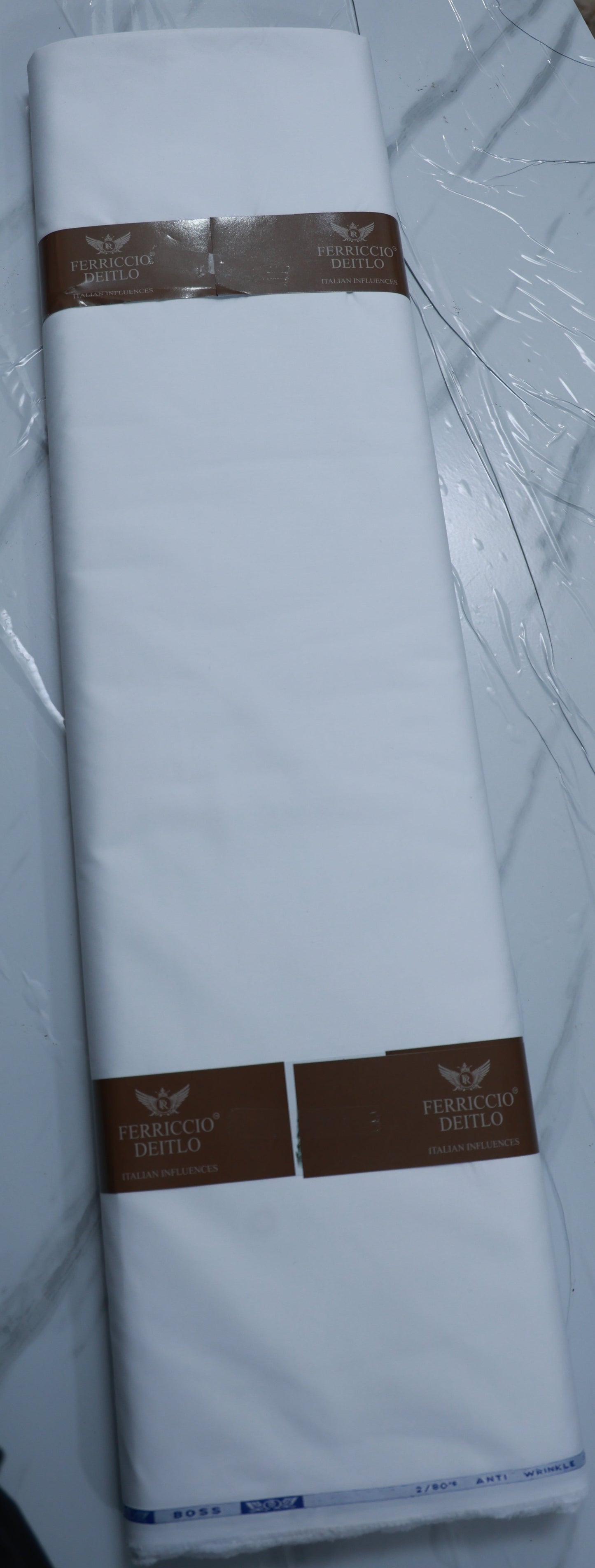 FERRICIO DEITLO ANTIWRINKLE WHITE SHIRTING