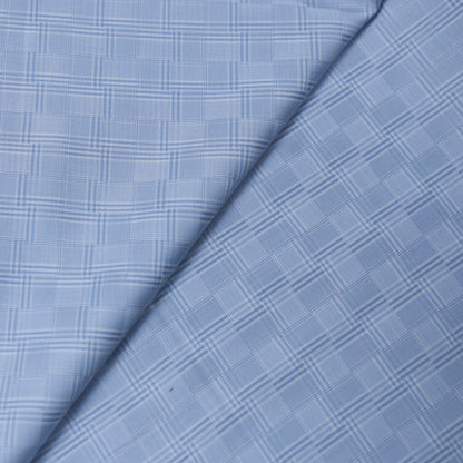 FERRICIO DEITLO GIZA COTTON PURPLE CHECKS SHIRTING