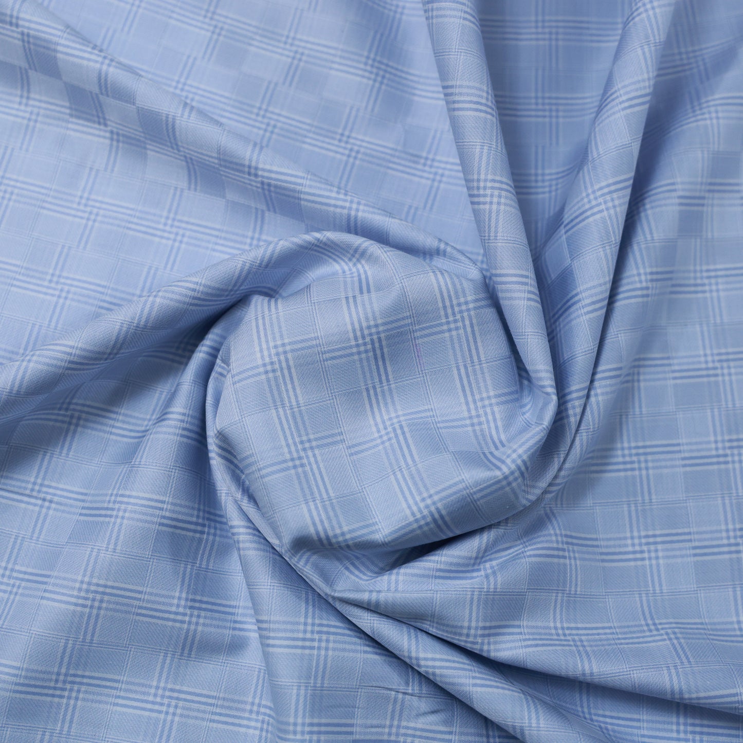 FERRICIO DEITLO GIZA COTTON PURPLE CHECKS SHIRTING