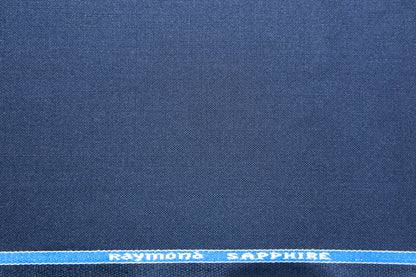RAYMOND SAPPHIRE MATTY NAVY BLUE WOOL BLENDED SUITING